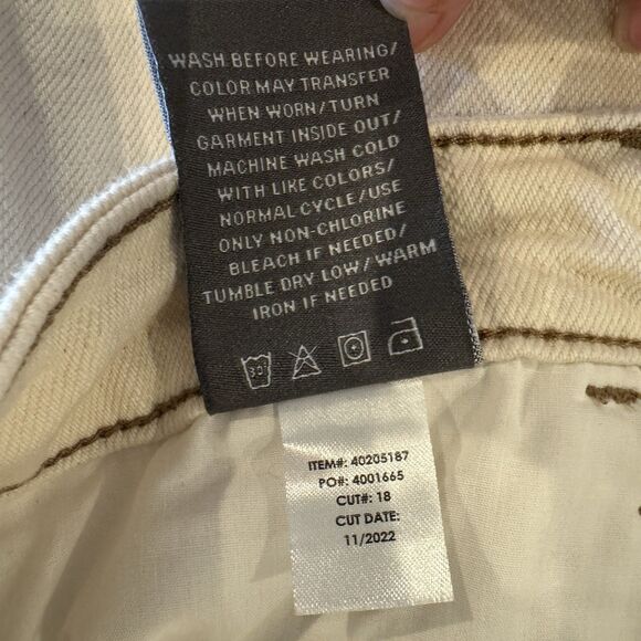 Torrid Womens Mini Denim Skirt Button Fly Beige Boho Y2K Preppy  Size 18 - Picture 6 of 8